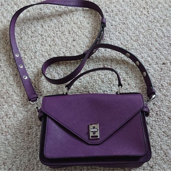 Purple Rebecca Minkoff small darren leather bag - Picture 1 of 8